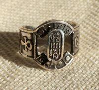Bijoux Pharaonique: Bijoux Bague Chevalire Cartouche Argent 800/1000 - 25 Ko