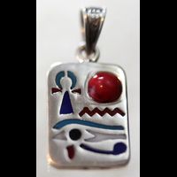 Bijoux Palette Symbole Pharaonique En Argent 800/1000 - 17&nbsp;Ko