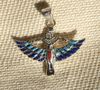 Bijoux Desse Isis Aile En Argent Incrustation Turquoise, Cornaline Et Lapis-Lazuli