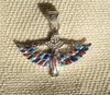Bijoux Desse Isis Aile En Argent Incrustation Turquoise, Cornaline Et Lapis-Lazuli