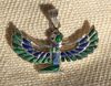 Bijoux Desse Isis Aile En Argent Malachi Et Lapis-Lazuli