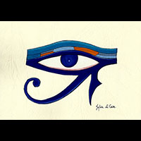 Peinture Sur Papier Type Canson : Oeil D'Horus - 30 Ko