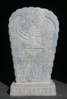 Stele D'Isis Steatite Grise - 16 Ko