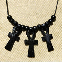 Bijoux Pharaonique Pendentif De 3 Amulettes Ankh En Statite - 54 Ko