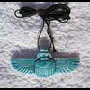 Collier Pendentif Amulette Scarabe Ail