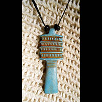Bijoux Amulette Pharaonique : Le Pilier Djed  En Pierre Statite - 49 Ko