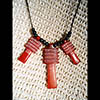 Pendentif Amulette Des 3 Piliers Djed  En Statite