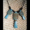 Pendentif Amulette Des 3 Piliers Djed  En Statite