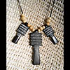 Pendentif Amulette Des 3 Piliers Djed  En Statite