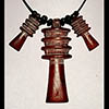 Pendentif Amulette Des 3 Piliers Djed  En Statite