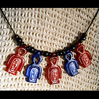 Pendentif Pharaonique Des 5 Amulettes Noeud D'Isis Ou Noeud Tit En Statite - 67 Ko
