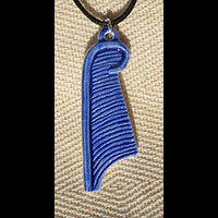 Bijoux Amulette Pharaonique : Plume De Mat  En Pierre Statite - 39 Ko