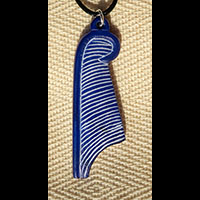 Bijoux Amulette Pharaonique : Plume De Mat  En Pierre Statite - 42 Ko
