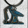 Bijoux Amulette Thot Et Plume De Mat En Statite