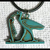 Bijoux Amulette Thot Et Plume De Mat En Statite