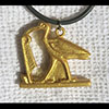 Bijoux Amulette Thot Et Plume De Mat En Statite
