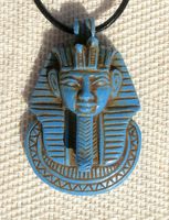 Pendentif Amulette Masque D'Or De Toutankhamon En St�atite - 26&nbsp;Ko