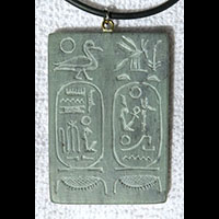 Pendentif Cartouche Du Pharaon Ramss II En Pierre Statite - 39 Ko