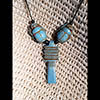 Collier Des 3 Amulettes:  Pilier Djed Entour De 2 Scarabes