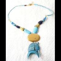 Bijoux Pharaonique Pendentif De Masque D'Or De Toutankhamon En Rsine, Montage Cuivre Et Pierre, Cration Artisanale  Lili Lotus Au Caire: 48,00 EUR - 19 Ko