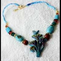 Pendentif Lotus Et L'oiseau
