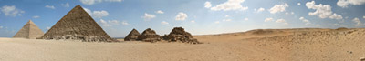panorama des pyramides de Gizeh